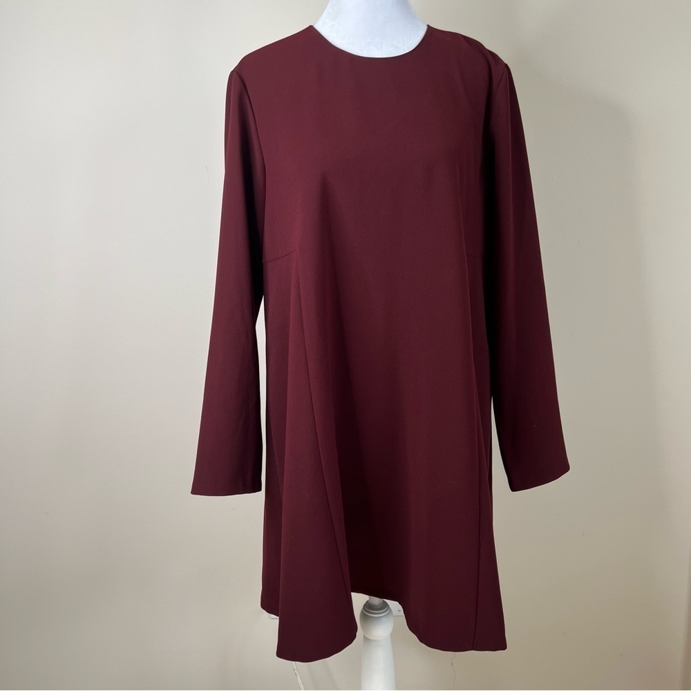 ! Zara babydoll swing & Burgundy Long Sleeve mini dress